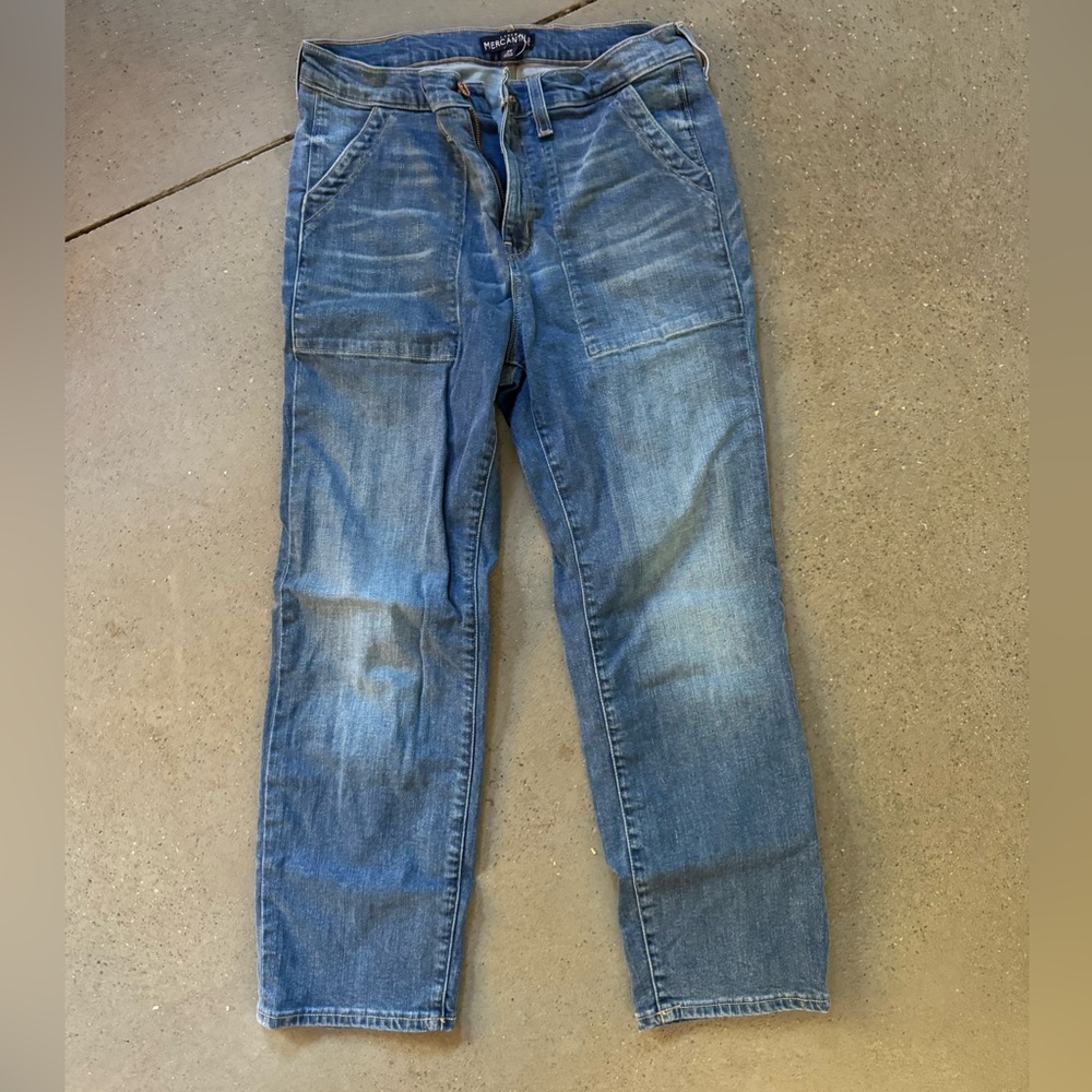 Women’s J.Crew Mercantile, straight cropped jeans